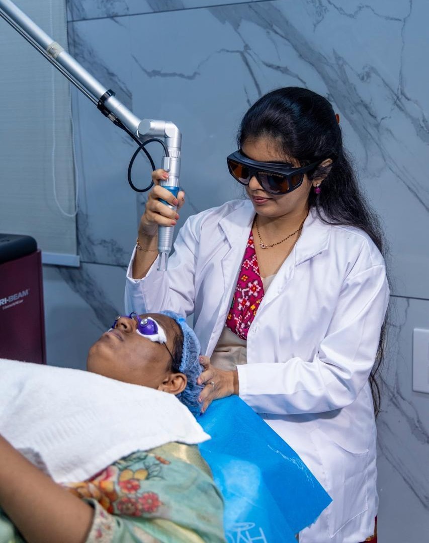 Laser skin treatment at Sri Skin and Hair Clinic, Nellore